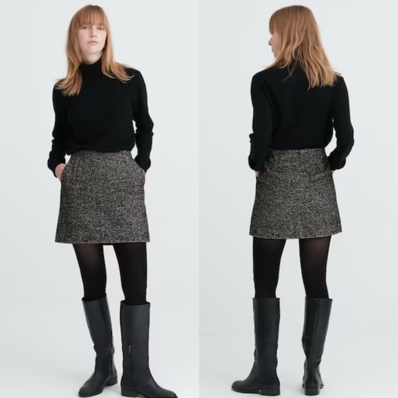 Uniqlo Tweed Mini Skirt - Picture 2 of 7